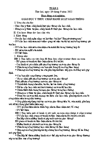 Giáo án Lớp 4 - Tuần 3 - Năm học 2022-2023 - Nguyễn Thị Bích Thủy Giáo án Lớp 4 - Tuần 3 - Năm học 2022-2023 - Nguyễn Thị Bích Thủy