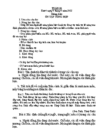 Giáo án Lớp 4 - Tuần 30 - Năm học 2021-2022 - Nguyễn Thị Bích Thủy