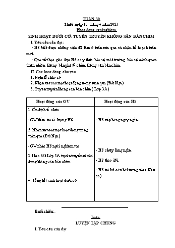 Giáo án Lớp 4 - Tuần 30 - Năm học 2022-2023 - Nguyễn Thị Bích Thủy