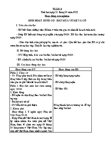 Giáo án Lớp 4 - Tuần 9 - Năm học 2022-2023 - Nguyễn Thị Bích Thủy Giáo án Lớp 4 - Tuần 9 - Năm học 2022-2023 - Nguyễn Thị Bích Thủy