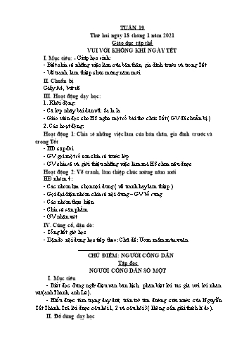 Giáo án Lớp 5 - Tuần 19 - Năm học 2020-2021 - Nguyễn Thị Bích Thủy