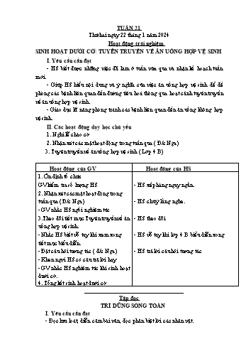 Giáo án Lớp 5 - Tuần 21 - Năm học 2023-2024 - Bạch Thị Đào Giáo án Lớp 5 - Tuần 21 - Năm học 2023-2024 - Bạch Thị Đào