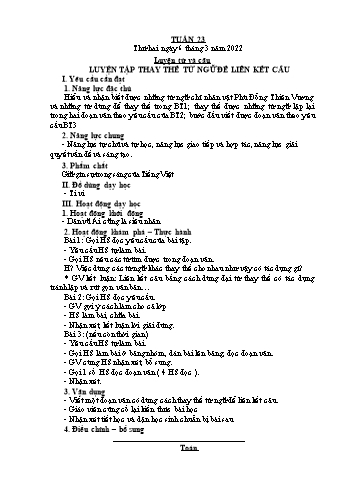 Giáo án Lớp 5 - Tuần 23 - Năm học 2021-2022 - Bạch Thị Đào Giáo án Lớp 5 - Tuần 23 - Năm học 2021-2022 - Bạch Thị Đào