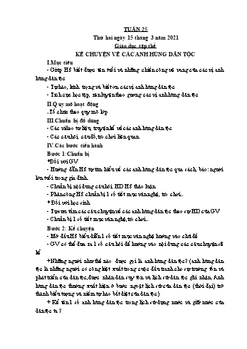 Giáo án Lớp 5 - Tuần 25 - Năm học 2020-2021 - Nguyễn Thị Bích Thủy