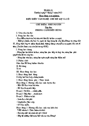 Giáo án Lớp 5 - Tuần 25 - Năm học 2022-2023 - Bạch Thị Đào Giáo án Lớp 5 - Tuần 25 - Năm học 2022-2023 - Bạch Thị Đào