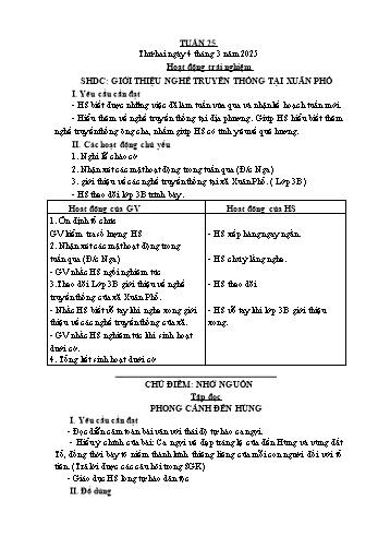 Giáo án Lớp 5 - Tuần 25 - Năm học 2023-2024 - Bạch Thị Đào Giáo án Lớp 5 - Tuần 25 - Năm học 2023-2024 - Bạch Thị Đào