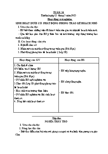 Giáo án Lớp 5 - Tuần 26 - Năm học 2022-2023 - Bạch Thị Đào