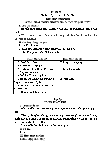 Giáo án Lớp 5 - Tuần 26 - Năm học 2023-2024 - Bạch Thị Đào Giáo án Lớp 5 - Tuần 26 - Năm học 2023-2024 - Bạch Thị Đào
