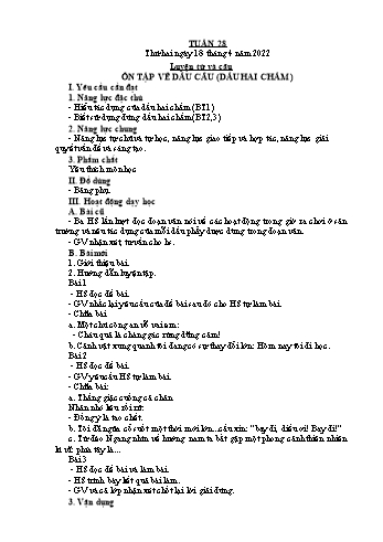 Giáo án Lớp 5 - Tuần 28 - Năm học 2021-2022 - Bạch Thị Đào Giáo án Lớp 5 - Tuần 28 - Năm học 2021-2022 - Bạch Thị Đào