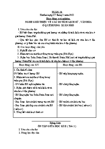 Giáo án Lớp 5 - Tuần 28 - Năm học 2022-2023 - Bạch Thị Đào Giáo án Lớp 5 - Tuần 28 - Năm học 2022-2023 - Bạch Thị Đào