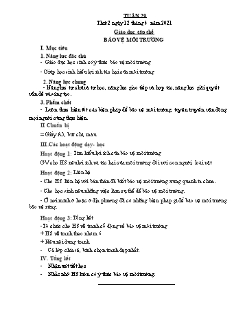 Giáo án Lớp 5 - Tuần 29 - Năm học 2020-2021 - Nguyễn Thị Bích Thủy