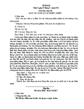 Giáo án Lớp 5 - Tuần 30 - Năm học 2020-2021 - Nguyễn Thị Bích Thủy