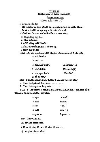 Giáo án Lớp 5 - Tuần 32 - Năm học 2021-2022 - Bạch Thị Đào Giáo án Lớp 5 - Tuần 32 - Năm học 2021-2022 - Bạch Thị Đào