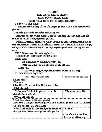 Kế hoạch bài dạy Lớp 4 (Kết nối tri thức) - Tuần 17 - Năm học 2024-2025 - Lê Thị Hồng Hạnh