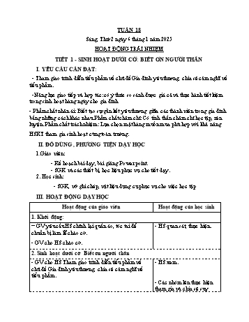 Kế hoạch bài dạy Lớp 4 (Kết nối tri thức) - Tuần 18 - Năm học 2024-2025 - Nguyễn Thị Trung