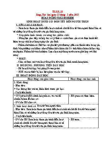 Kế hoạch bài dạy Lớp 4 (Kết nối tri thức) - Tuần 19 - Năm học 2024-2025 - Trần Ngọc Thùy