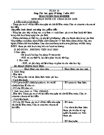 Kế hoạch bài dạy Lớp 4 (Kết nối tri thức) - Tuần 20 - Năm học 2024-2025 - Nguyễn Thị Trung