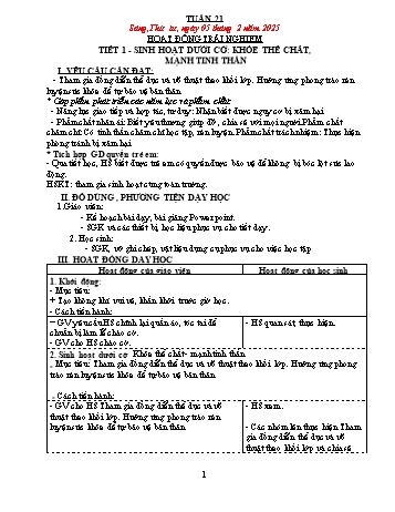 Kế hoạch bài dạy Lớp 4 (Kết nối tri thức) - Tuần 21 - Năm học 2024-2025 - Nguyễn Thị Trung