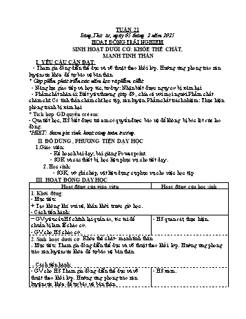 Kế hoạch bài dạy Lớp 4 (Kết nối tri thức) - Tuần 21 - Năm học 2024-2025 - Trần Thị Thanh Hiên