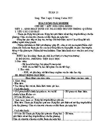 Kế hoạch bài dạy Lớp 4 (Kết nối tri thức) - Tuần 25 - Năm học 2024-2025 - Trần Ngọc Thùy