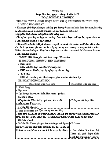Kế hoạch bài dạy Lớp 4 (Kết nối tri thức) - Tuần 28 - Năm học 2024-2025 - Nguyễn Thị Trung