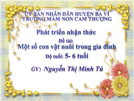 Bài giảng Lớp Lá - Phát triển nhận thức - Một số con vật nuôi trong gia đình - Nguyễn Thị Minh Tú