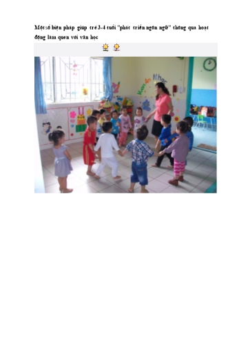 Sáng kiến kinh nghiệm Một số biện pháp giúp trẻ 3-4 tuổi phát triển ngôn ngữ thông qua hoạt động làm quen với văn học